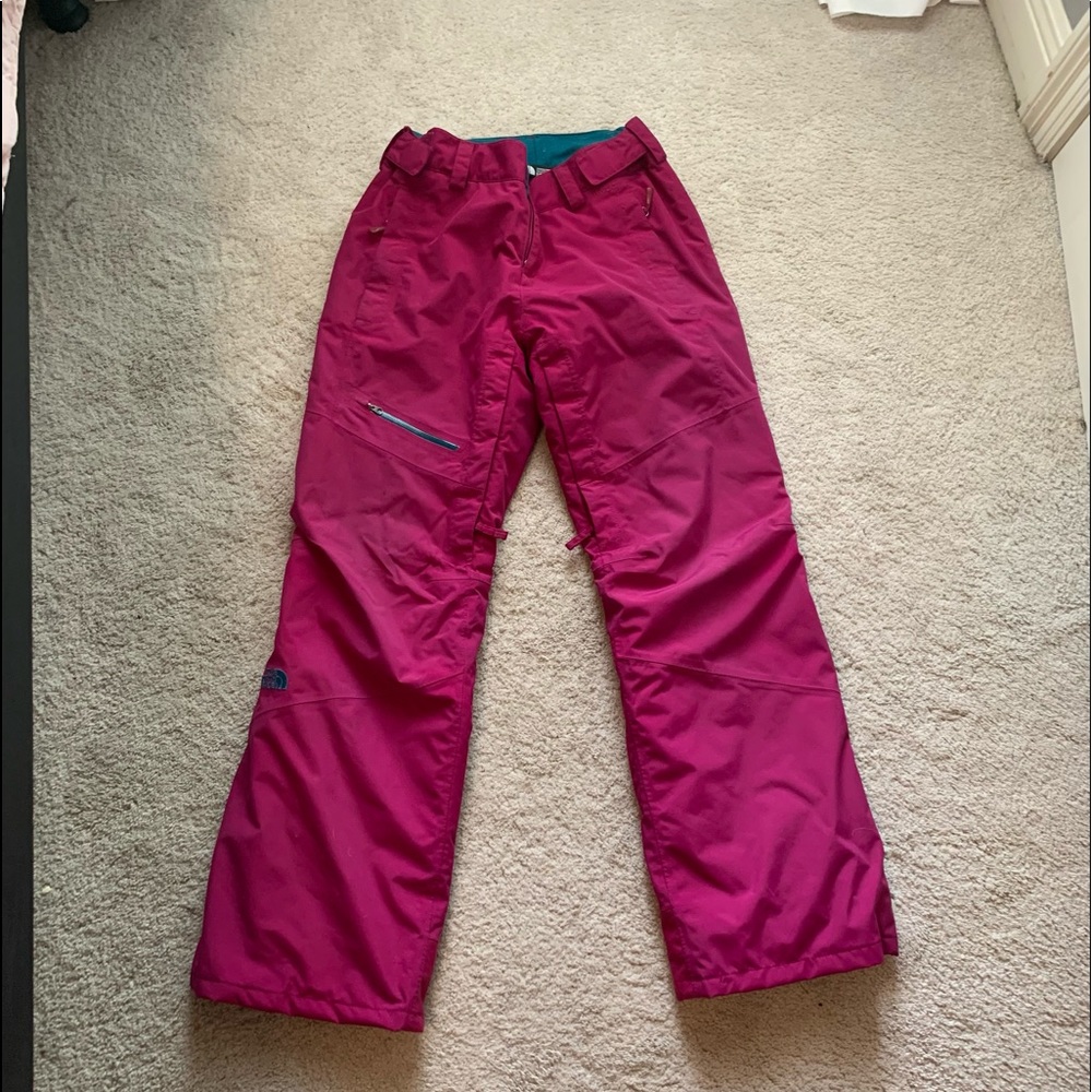 Pink North Face ski pants!